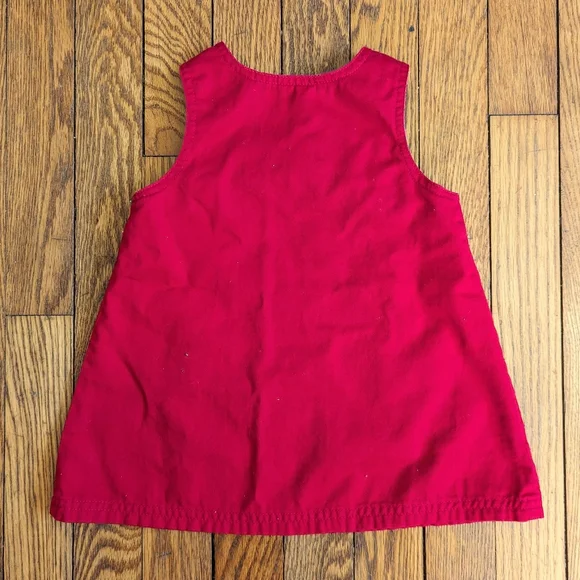 Vintage Tommy Hilfiger Kids Girls Red Dress 6-12 Mo - Picture 4 of 4